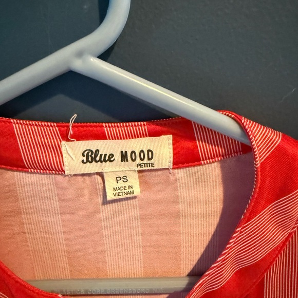 Blue Mood Red and Pink Striped Blouse - Picture 2 of 10